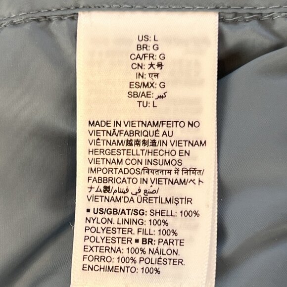 Essentials Mens LRG Jacket Blue Quilted Puffer Full Zip Lightweight Coat - Picture 4 of 11